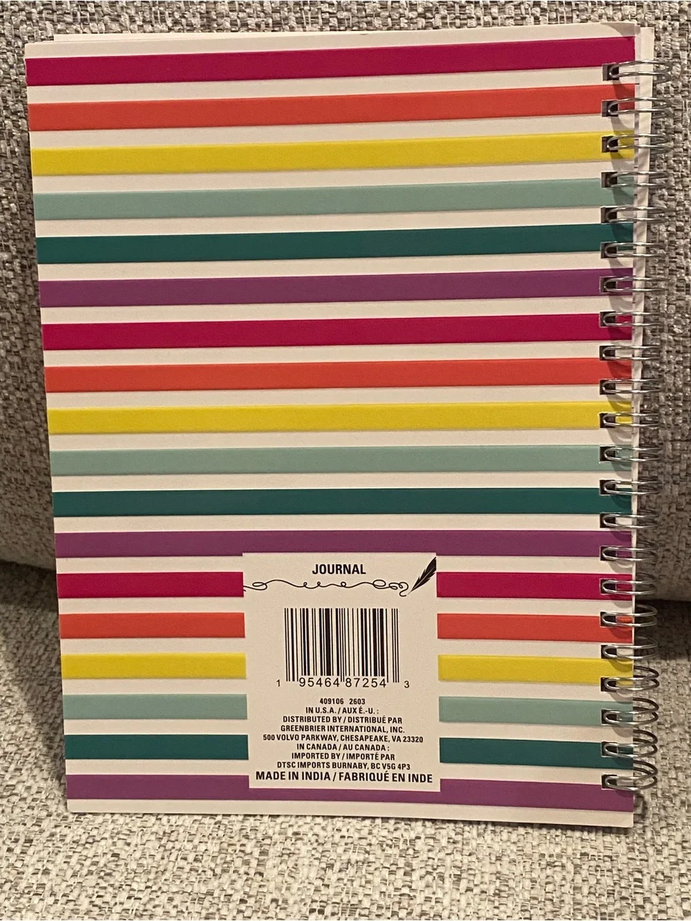 Good Vibes Pink Spiral Notebook Motivational Journal